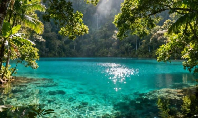 Danau Telaga Biru, Pesona Air Jernih di Tengah Alam Papua
